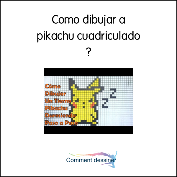 Como dibujar a pikachu cuadriculado